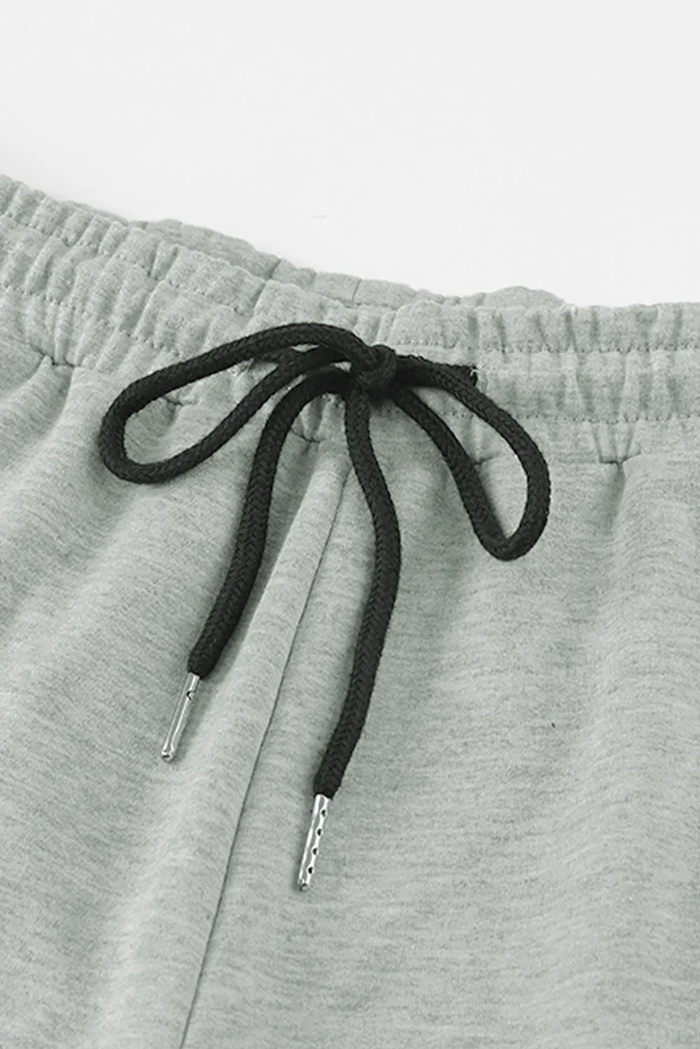 Gray Elastic Waist Men's Joggers Pants