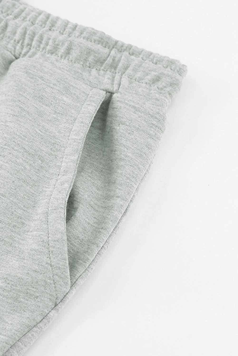 Gray Elastic Waist Men's Joggers Pants