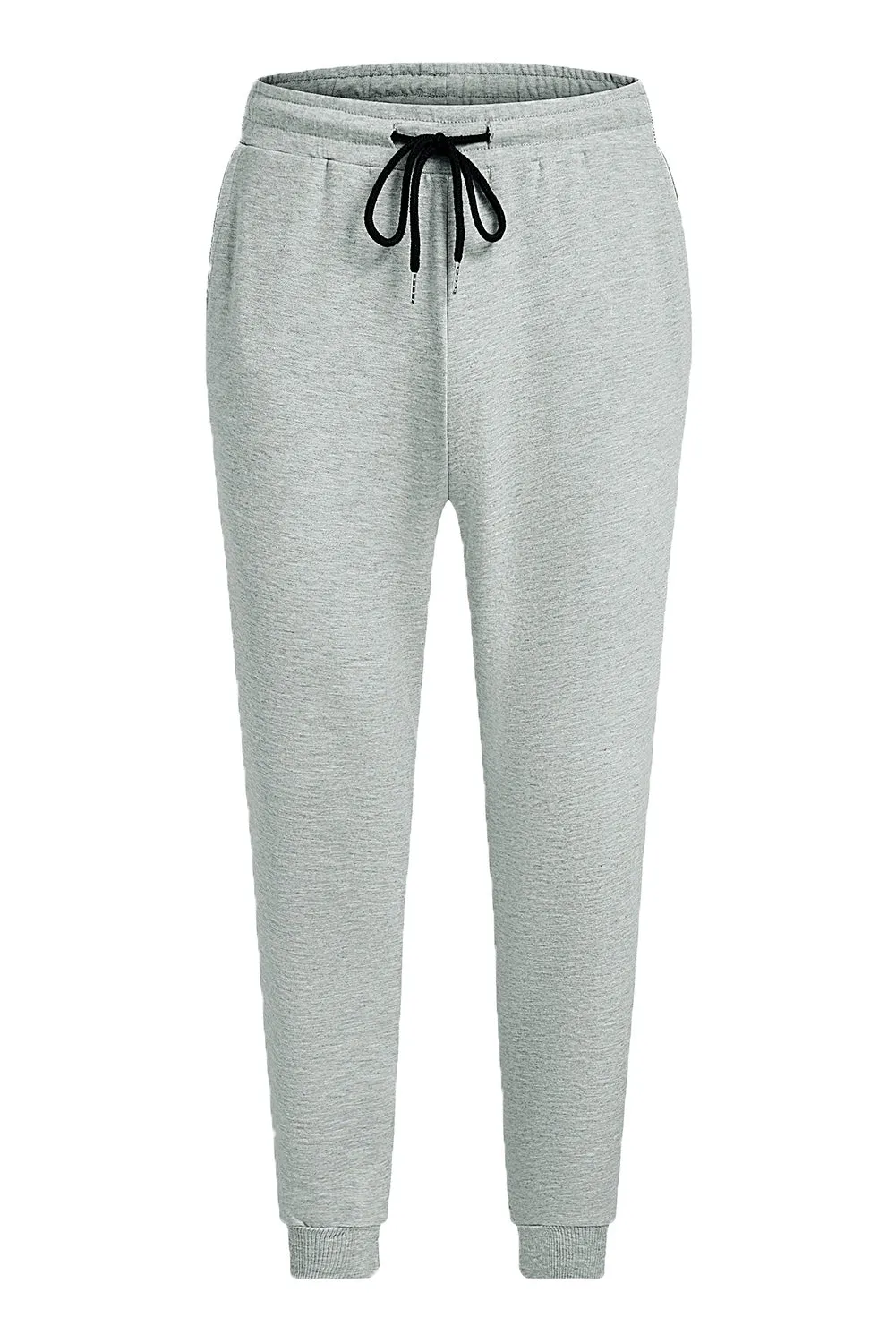 Gray Elastic Waist Men's Joggers Pants