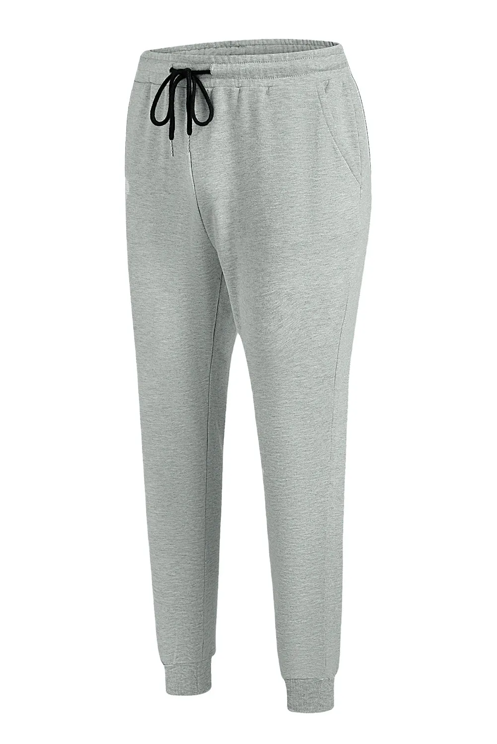 Gray Elastic Waist Men's Joggers Pants