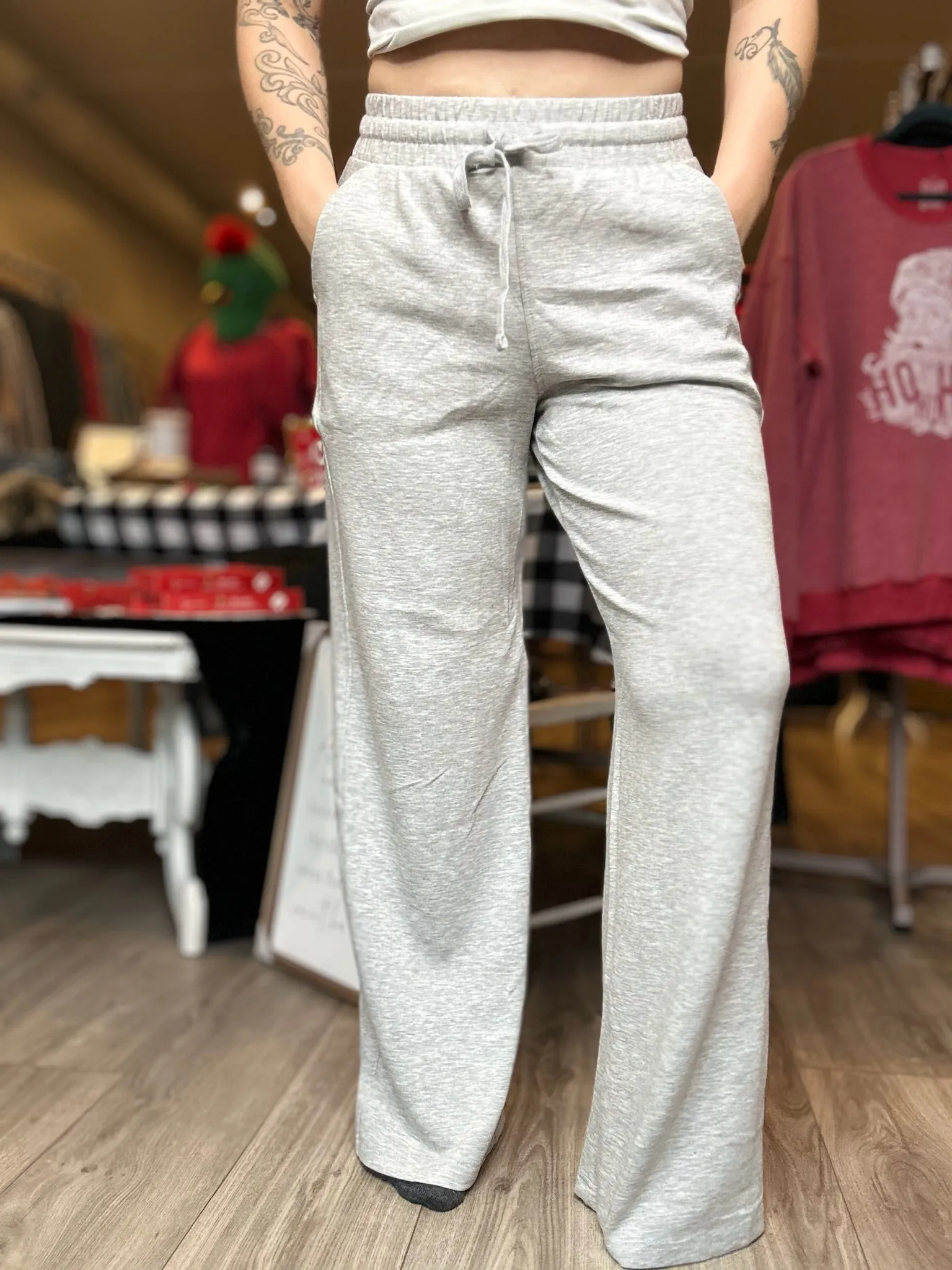 Grey Scuba Straight Leg Joggers