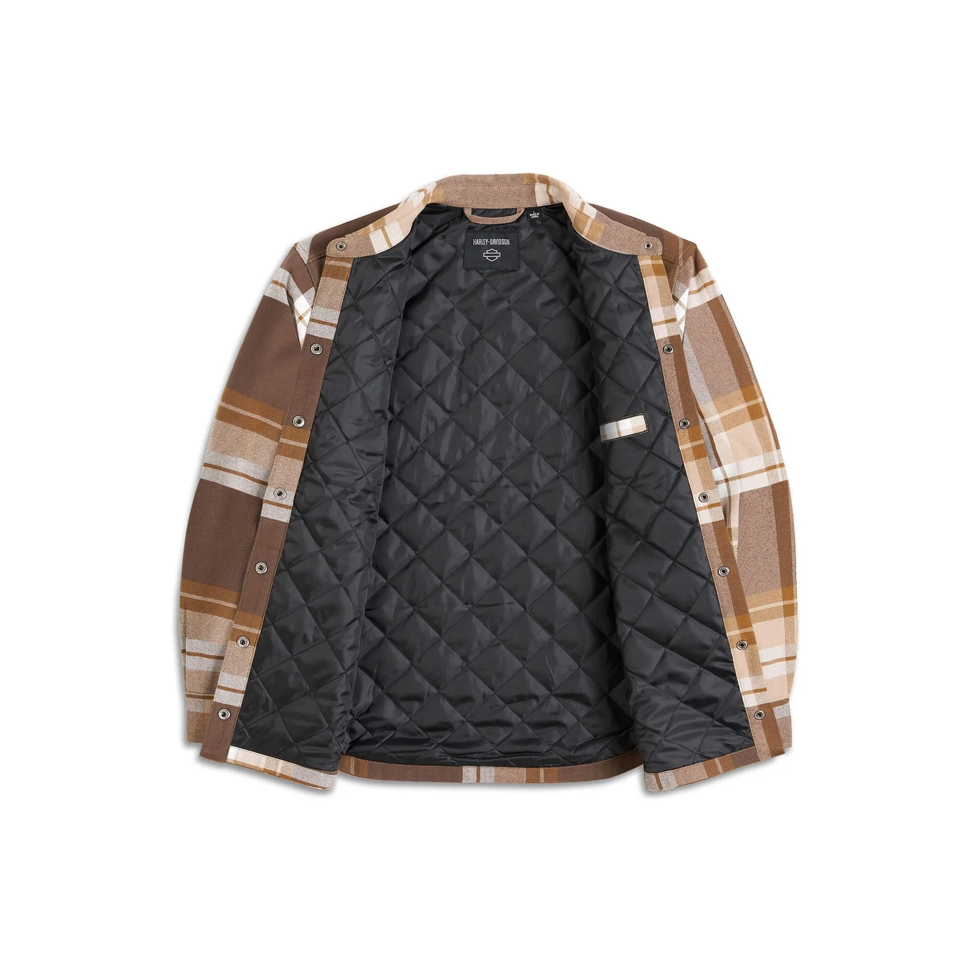 Harley-Davidson® In Between The Line Shirt Jacket - Plaid - Java & Toffee
