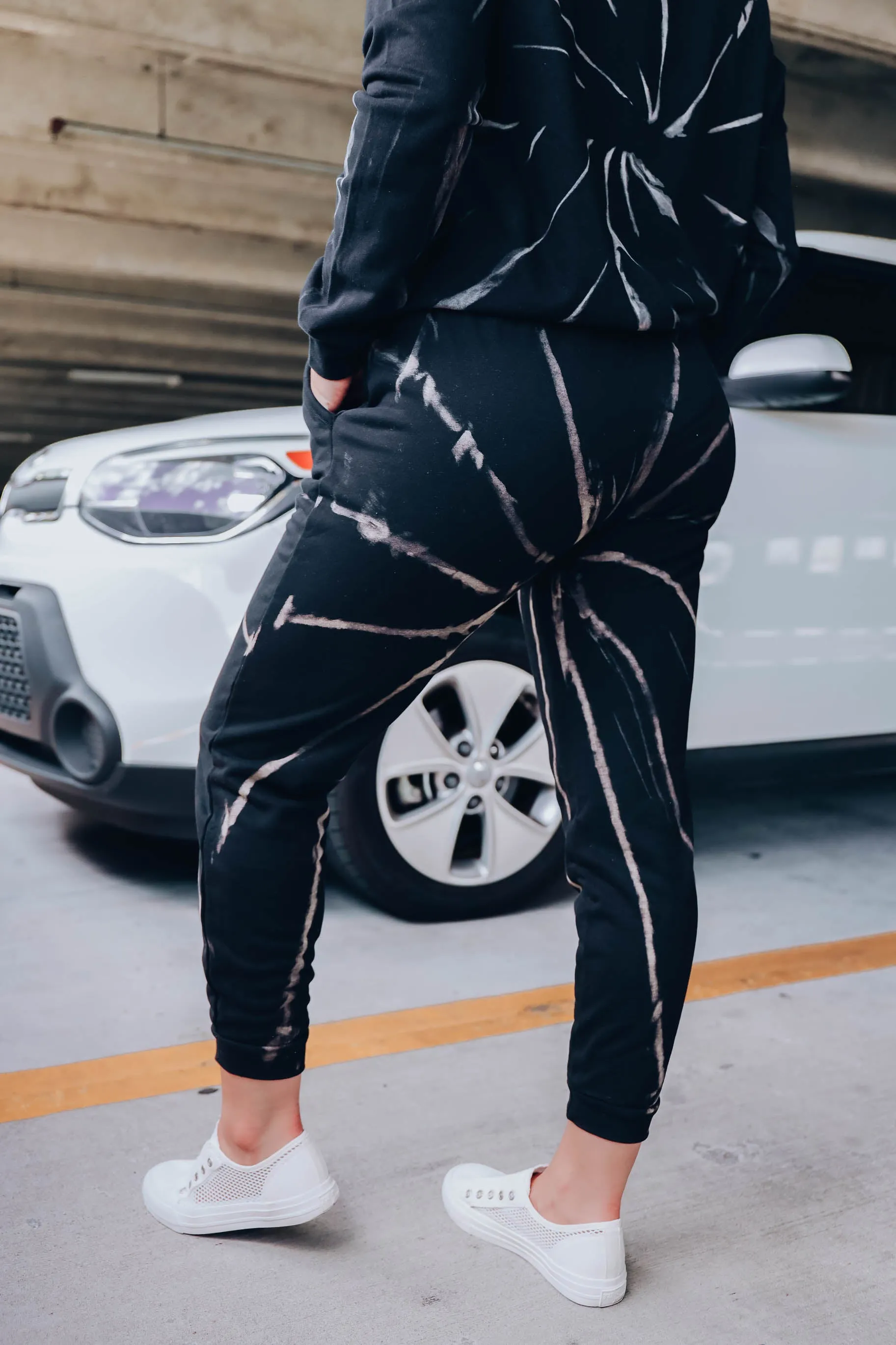 Hypnotized Bleach Dye Joggers
