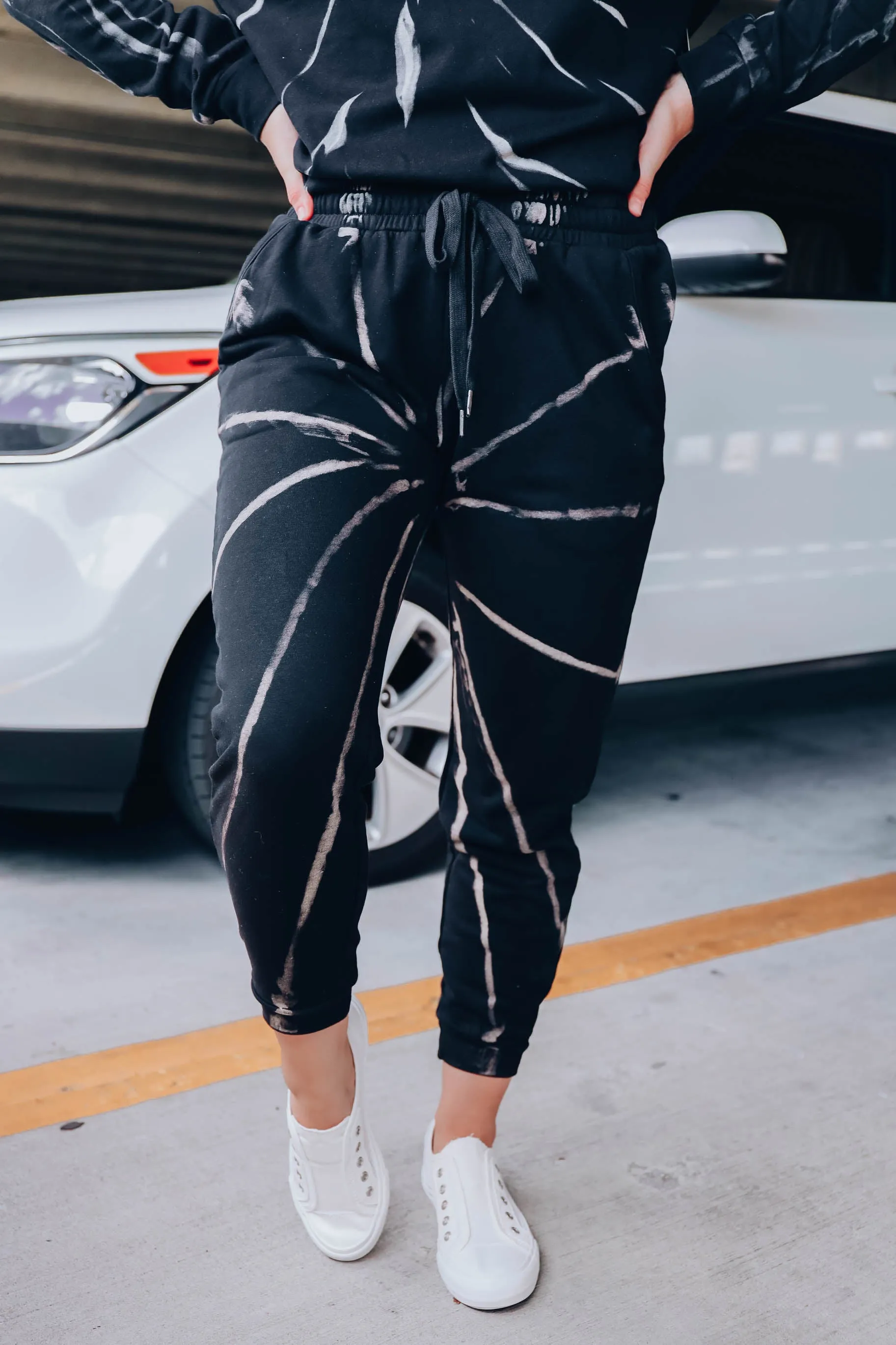 Hypnotized Bleach Dye Joggers