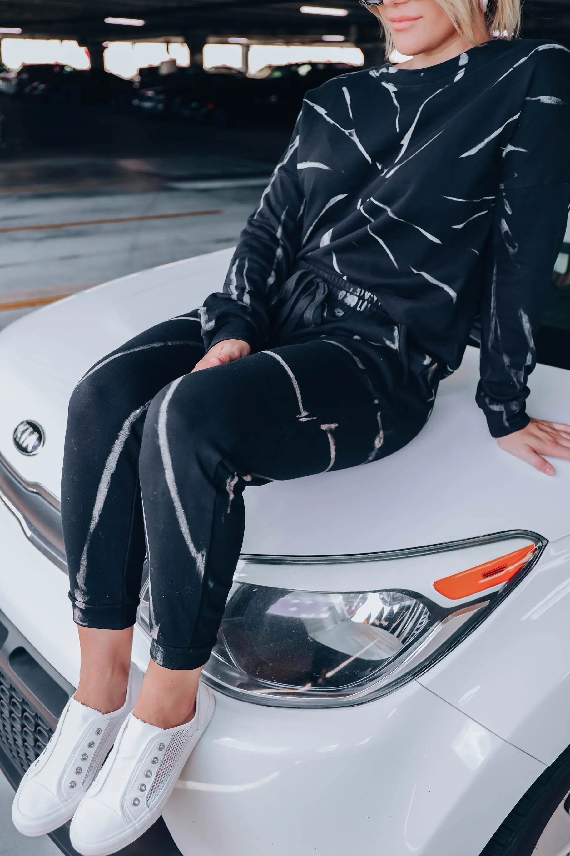 Hypnotized Bleach Dye Joggers