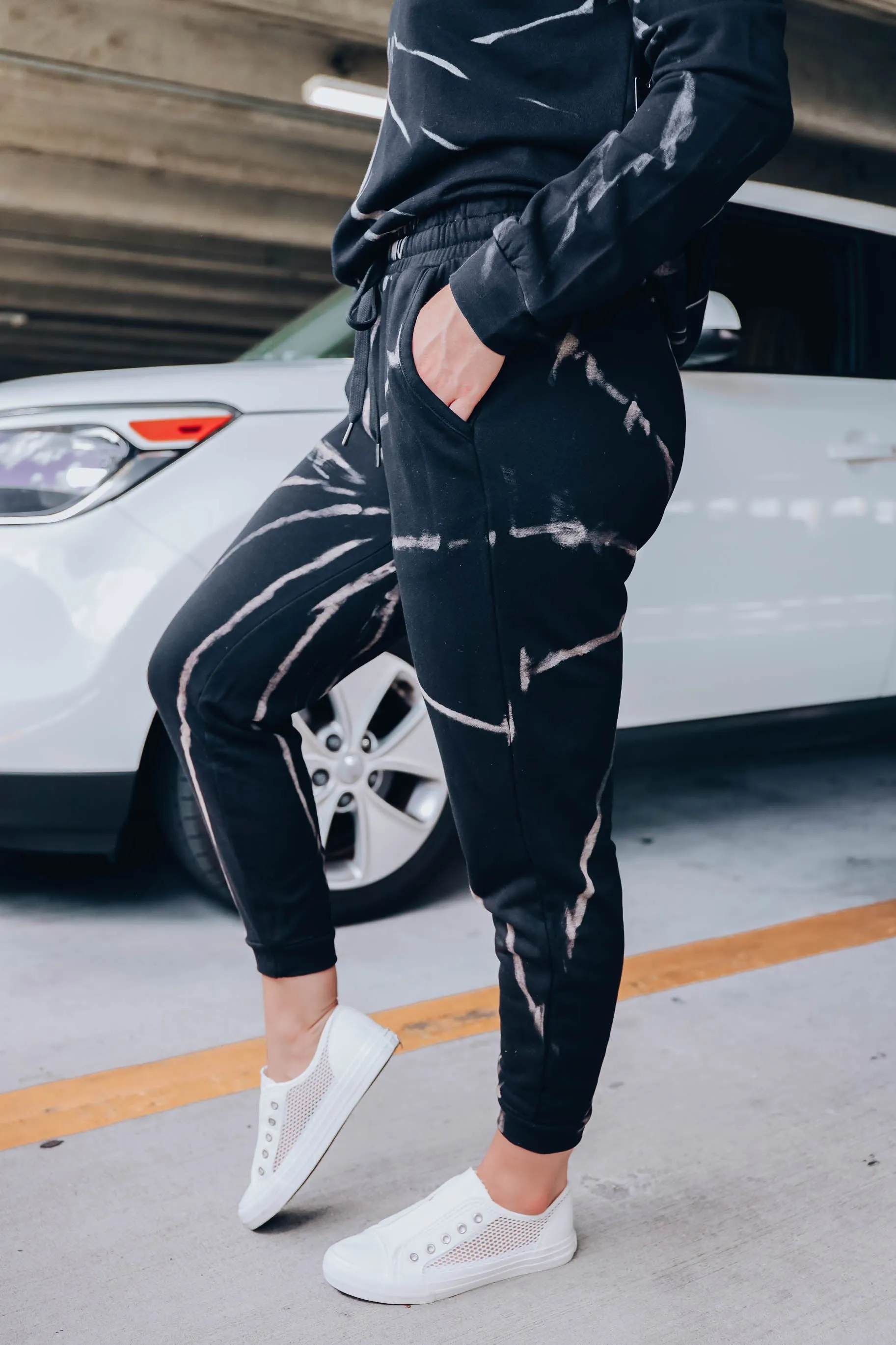 Hypnotized Bleach Dye Joggers