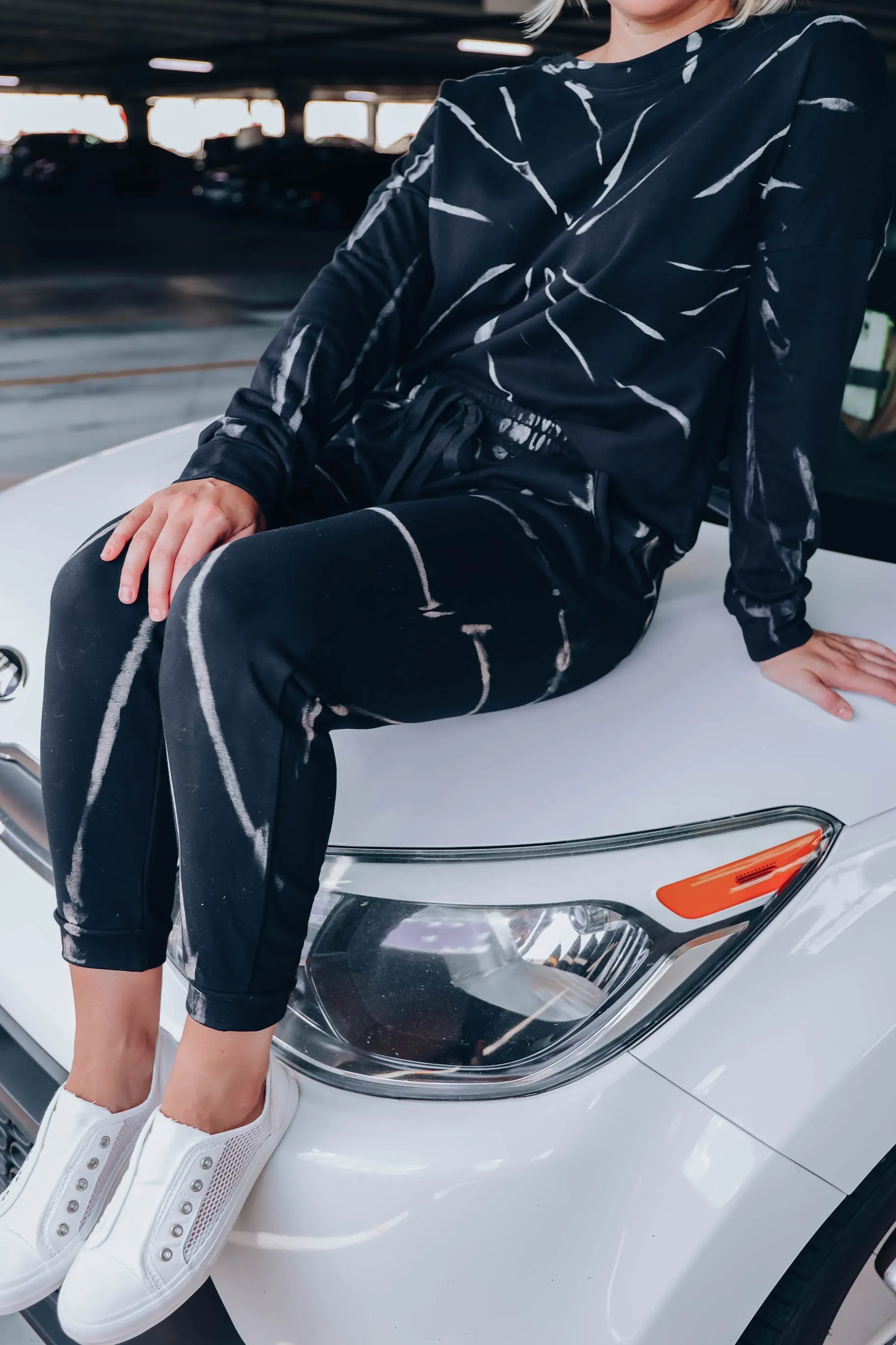 Hypnotized Bleach Dye Joggers
