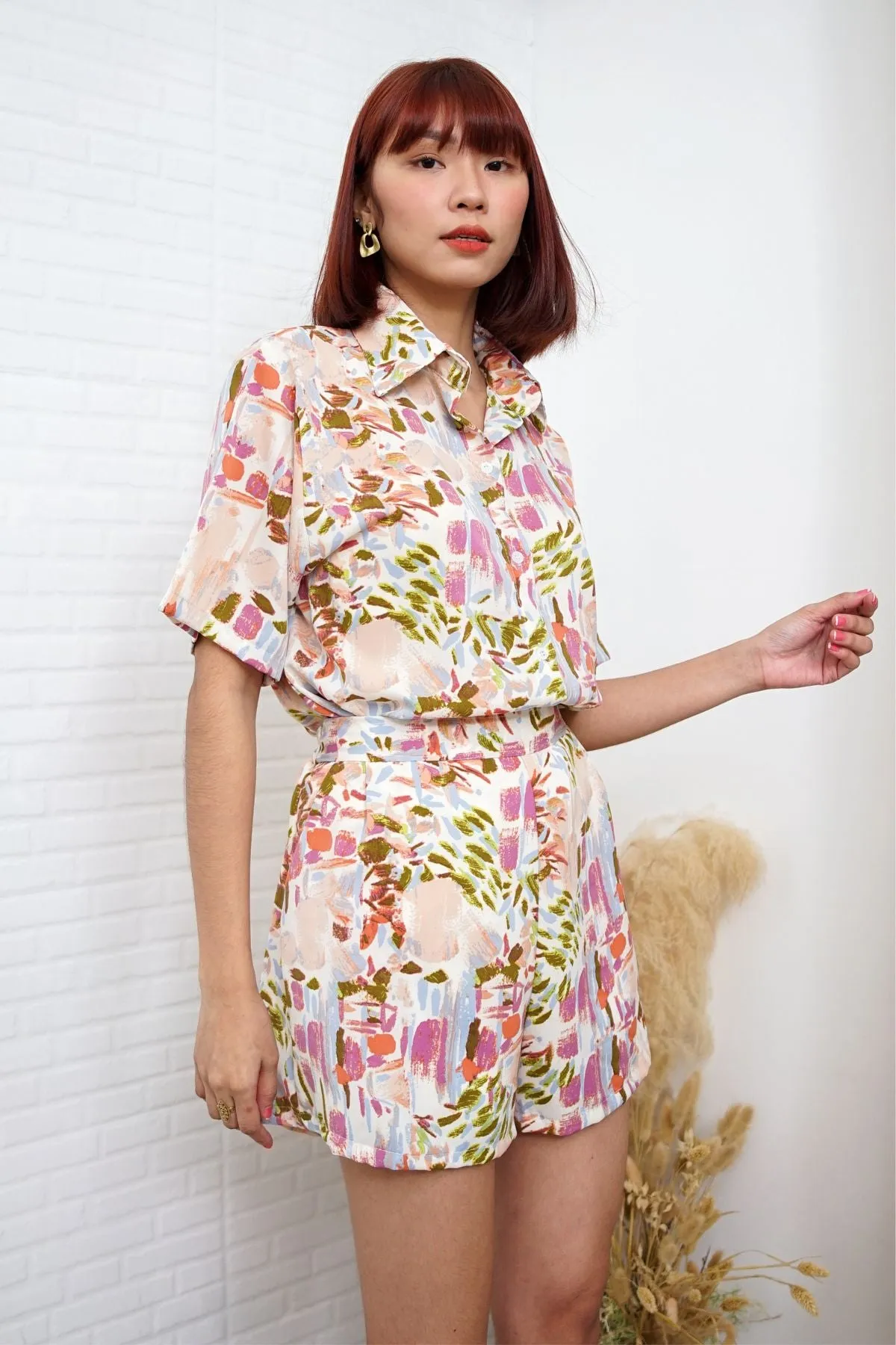 IZA Polo Top & Shorts Co-ord (Violet)