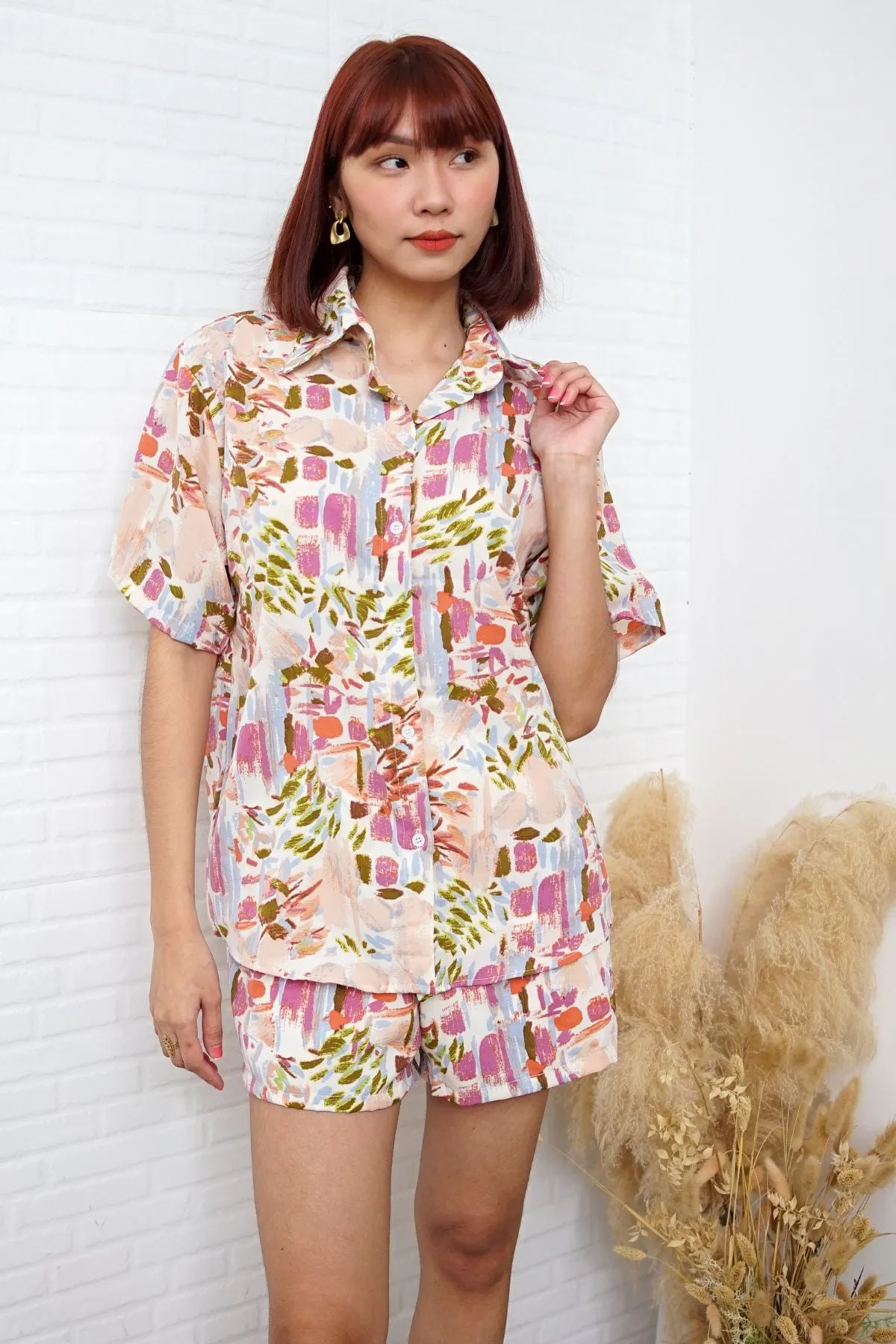 IZA Polo Top & Shorts Co-ord (Violet)