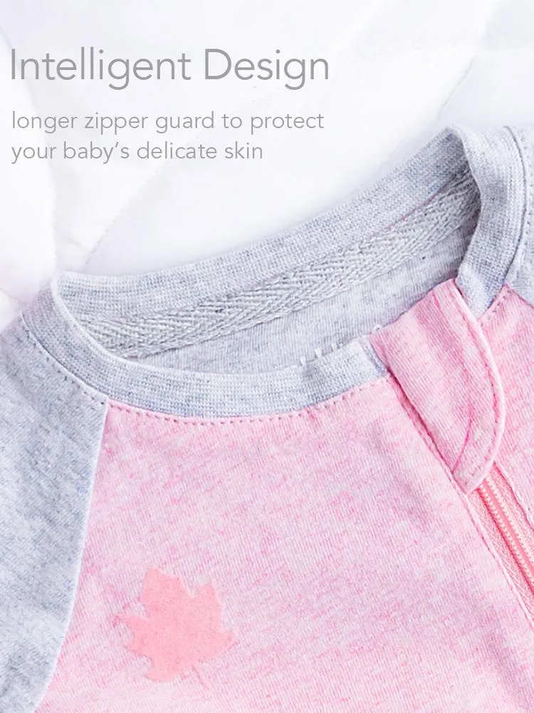 Juddlies - Organic Baby Playsuit Sleepsuit with Double Zip  - Raglan Collection - Denim Blue
