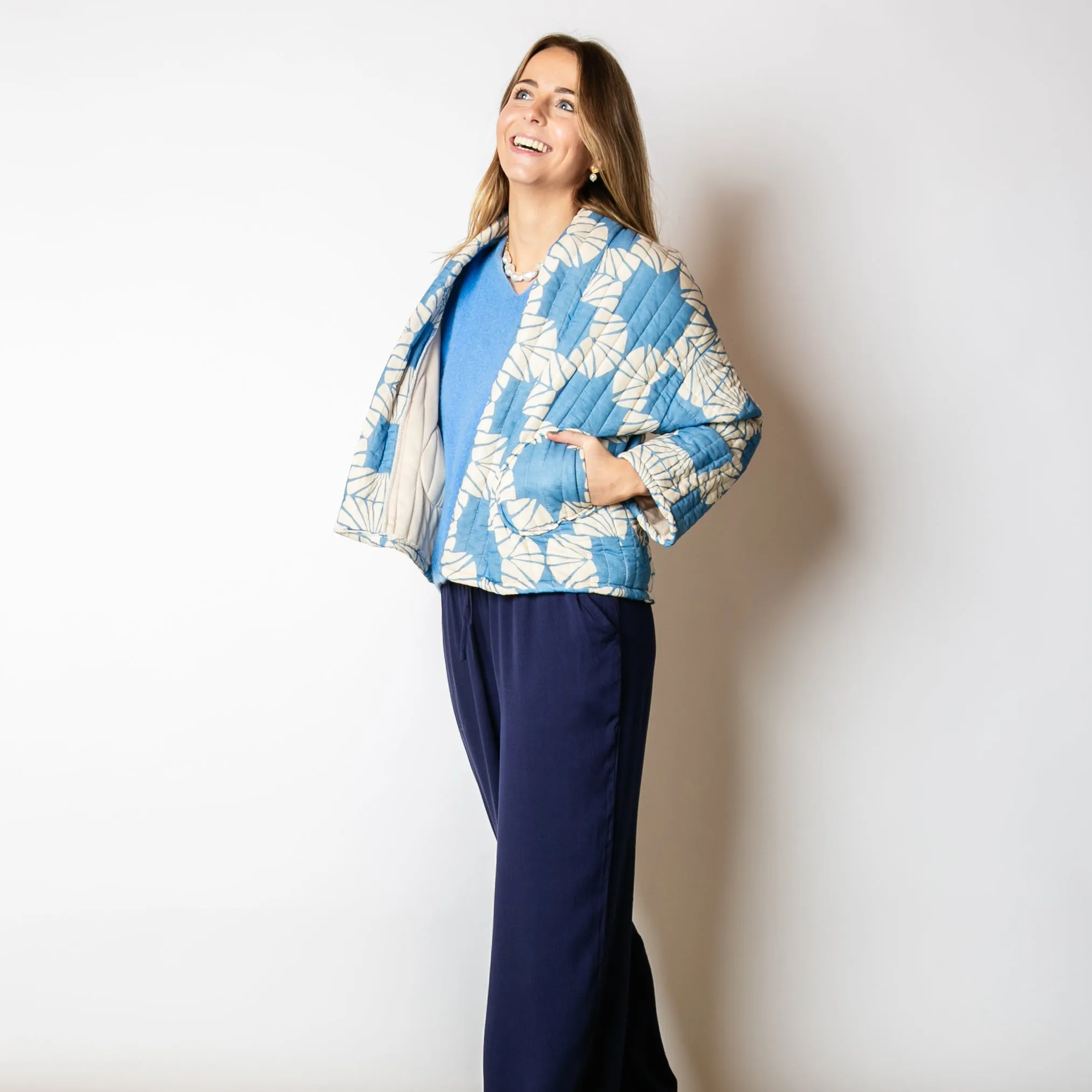 Kimono Pattern Quilted Jacket