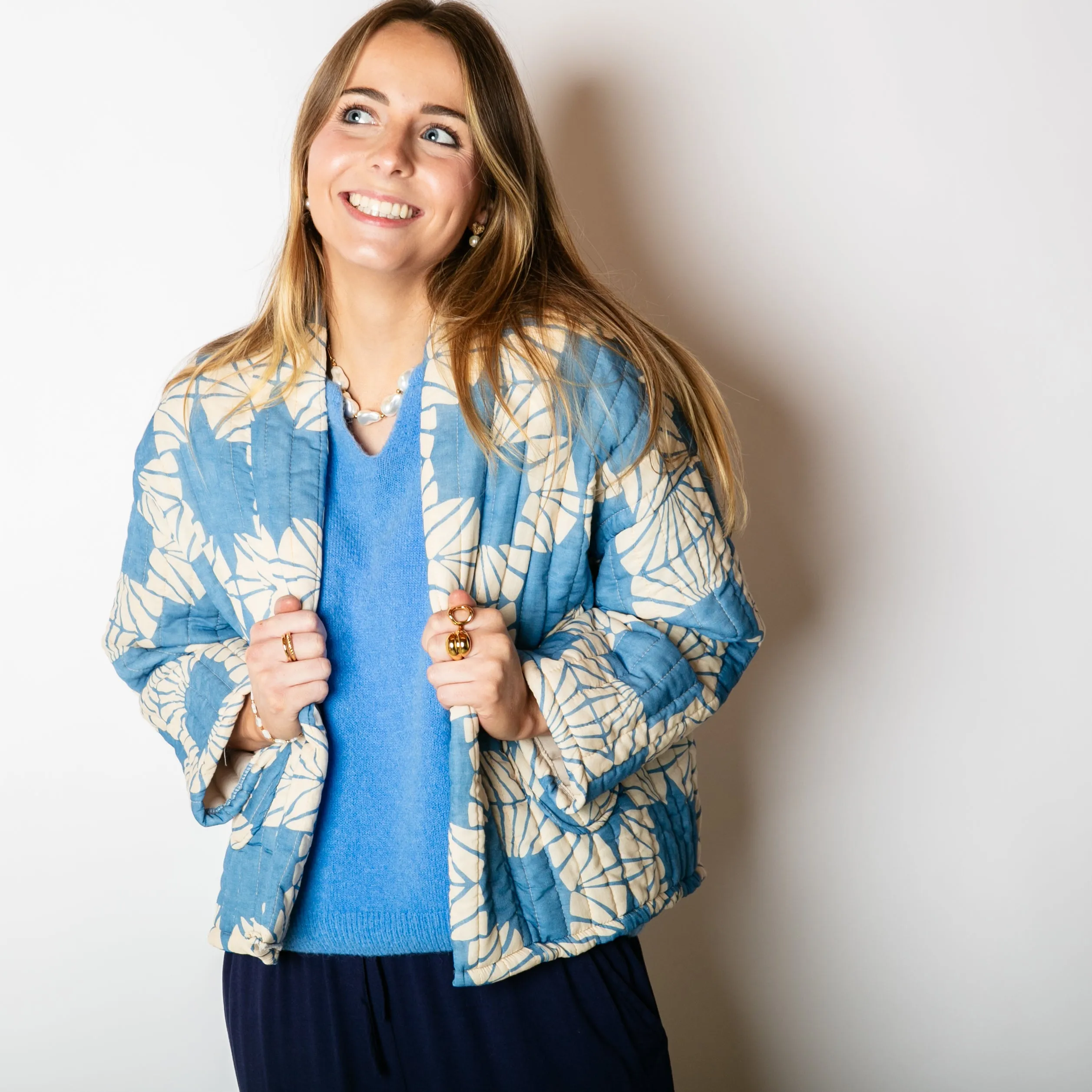 Kimono Pattern Quilted Jacket