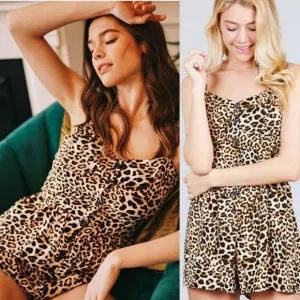 Leopard Print Romper