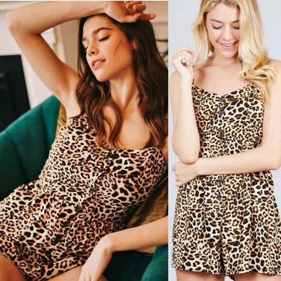 Leopard Print Romper