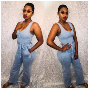Light Denim Jumpsuit