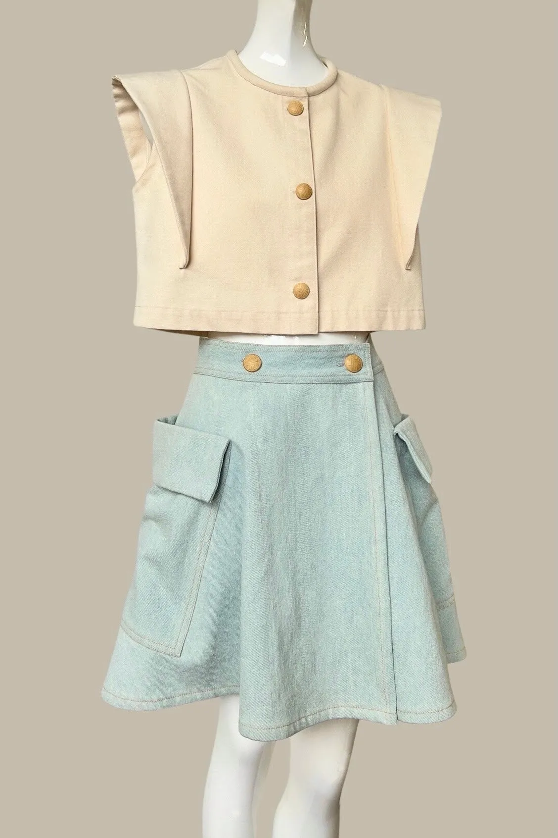Mantle Skirt Oxide Blue Denim