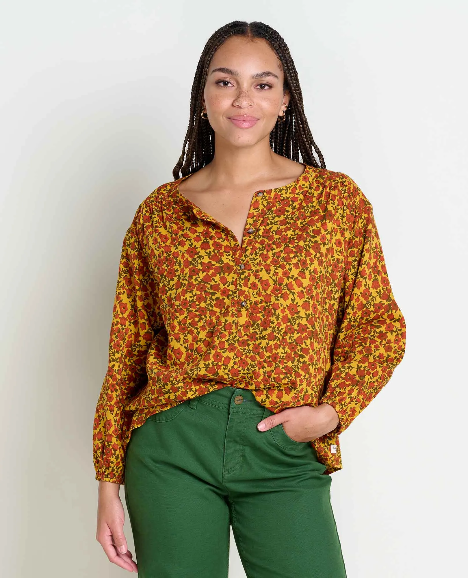 Manzana Long Sleeve Peasant Top - SALE