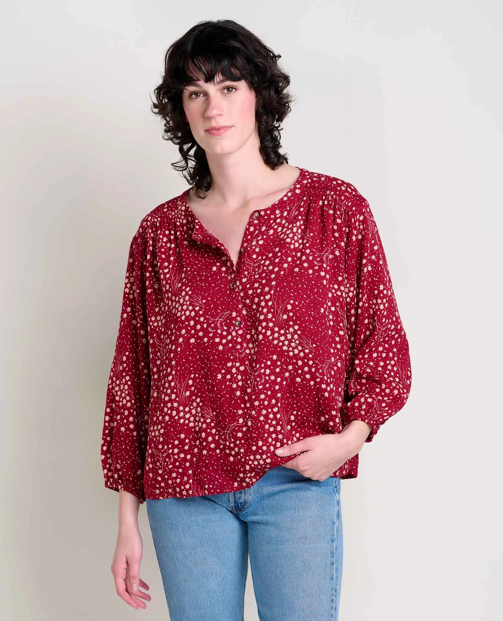 Manzana Long Sleeve Peasant Top - SALE