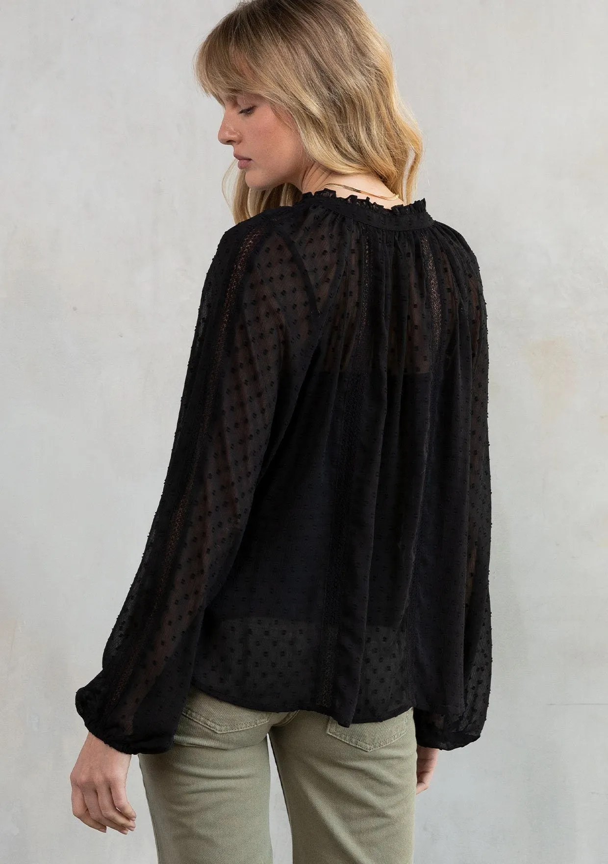 Melanie Chiffon Peasant Top