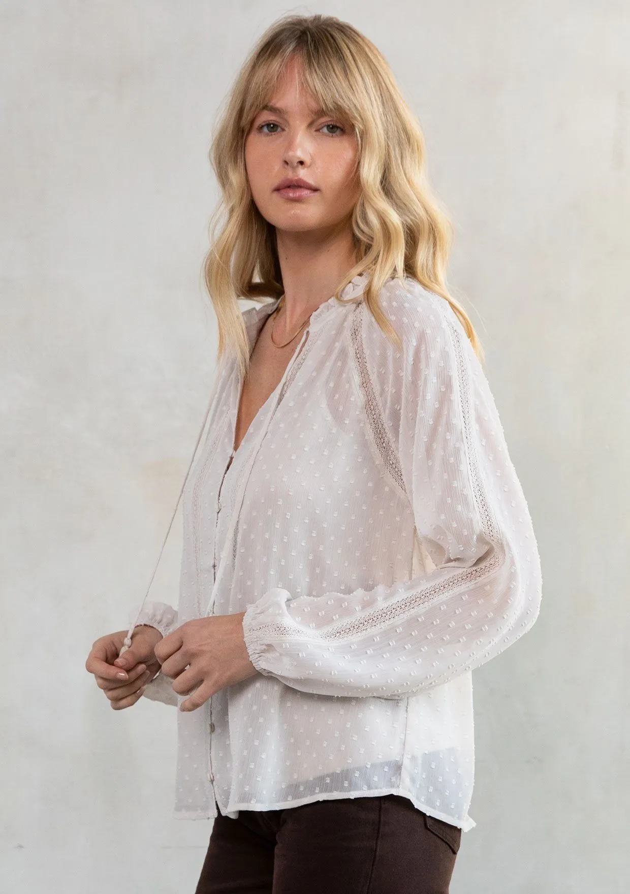 Melanie Chiffon Peasant Top