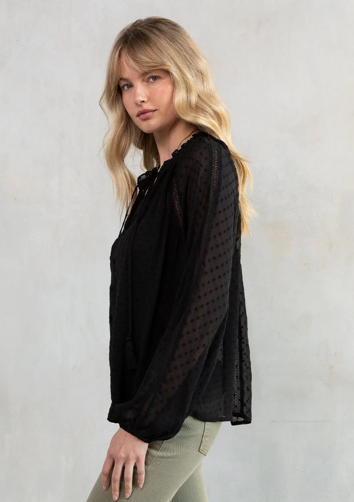 Melanie Chiffon Peasant Top
