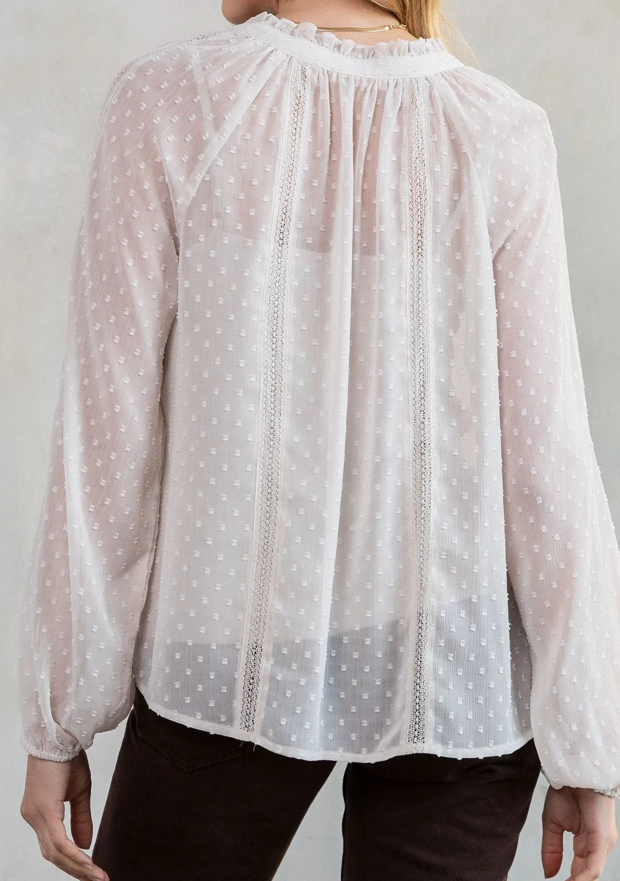 Melanie Chiffon Peasant Top