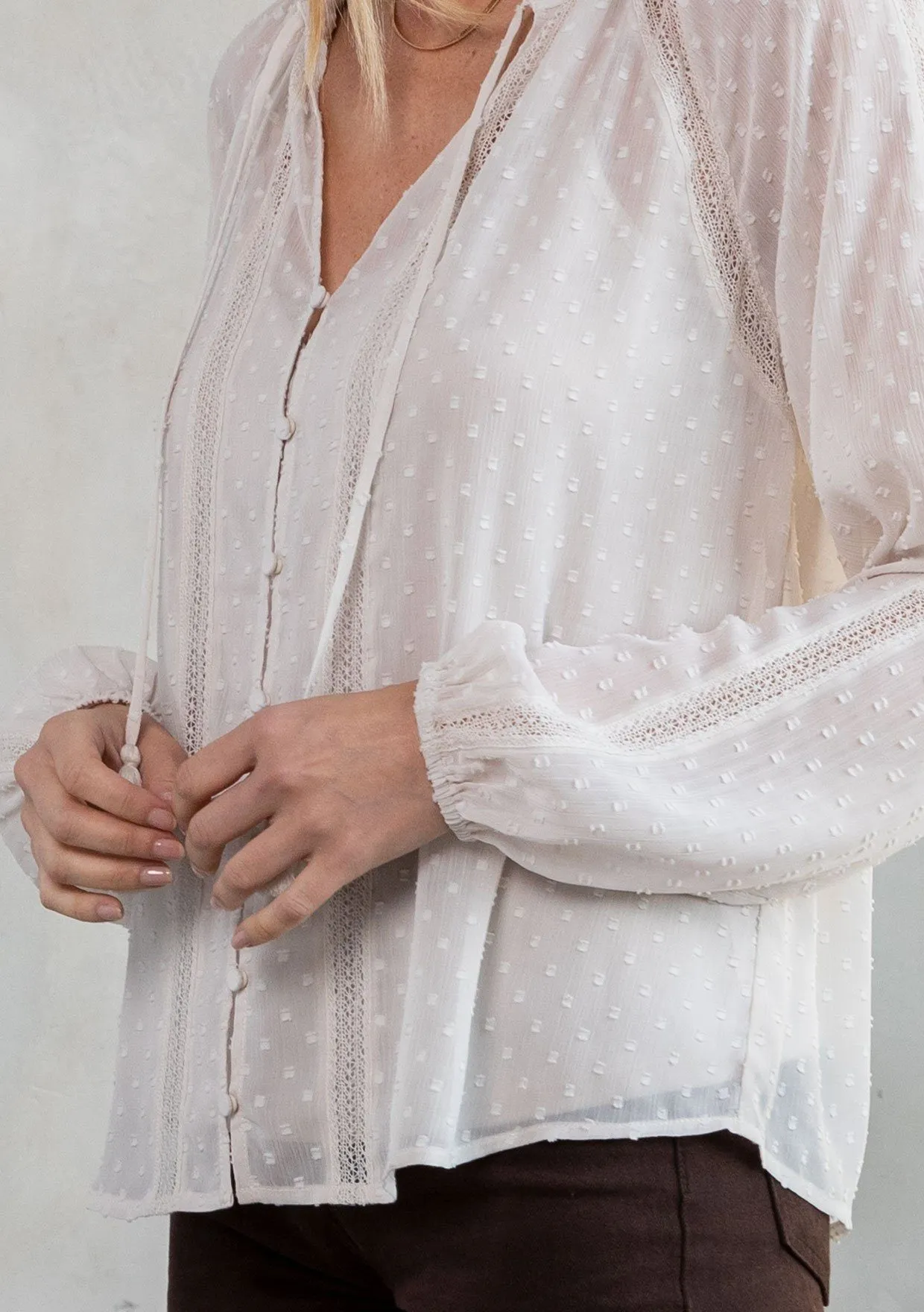 Melanie Chiffon Peasant Top