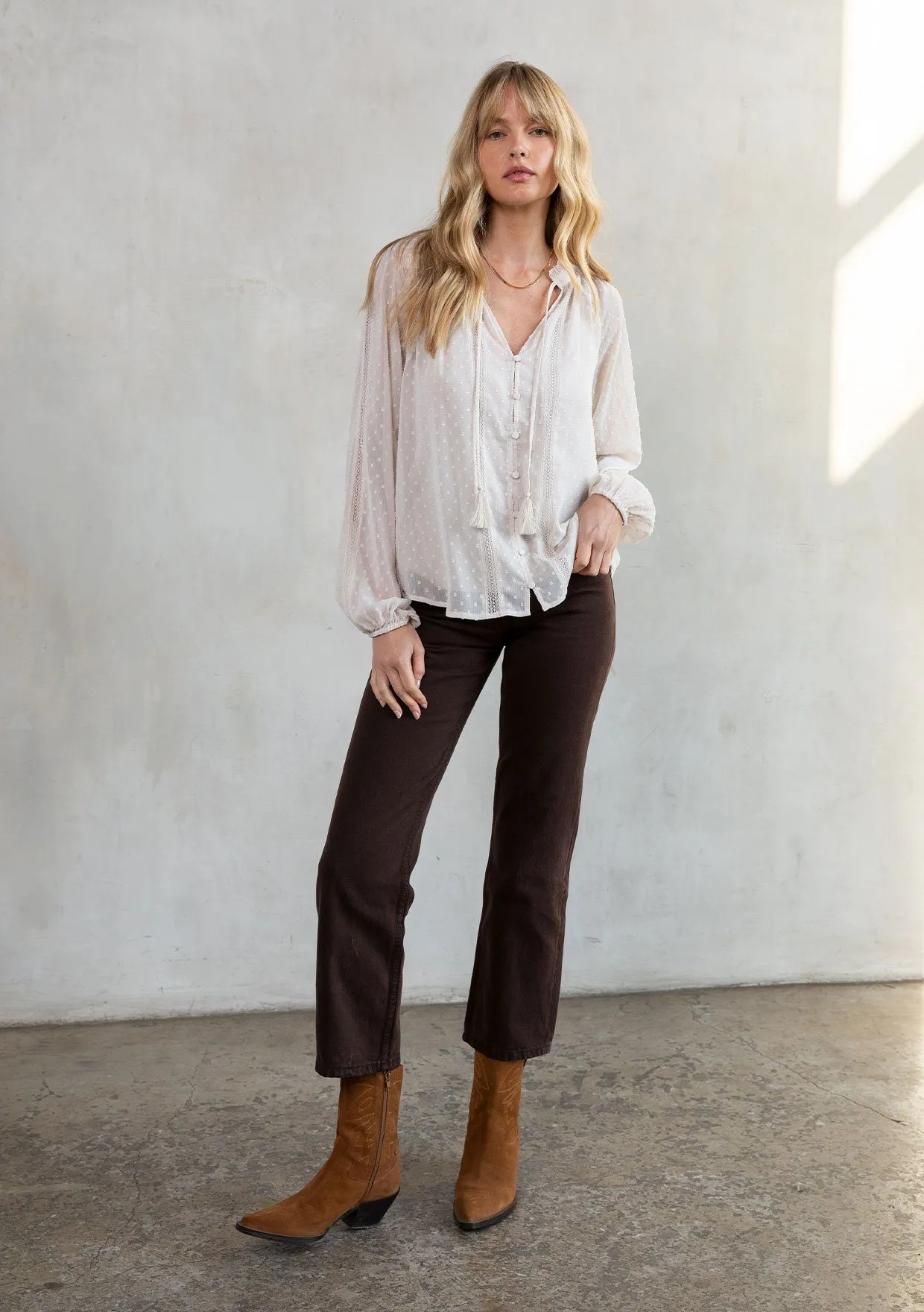 Melanie Chiffon Peasant Top