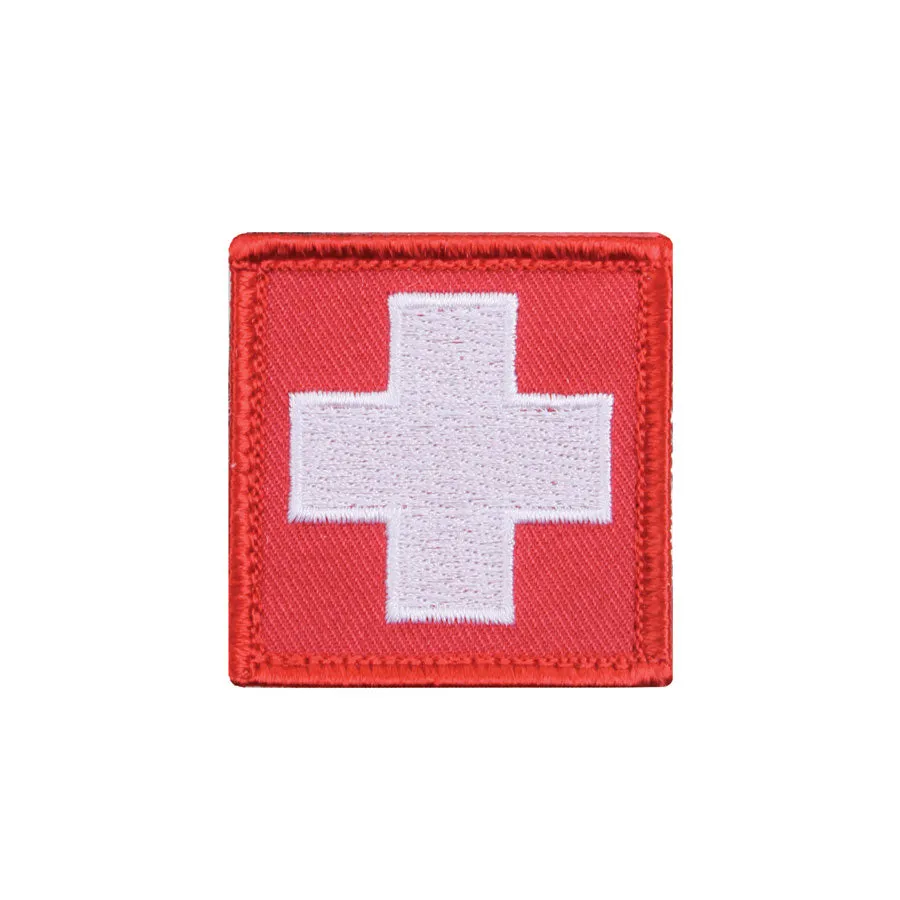 MilSpec White Cross Red Morale Patch