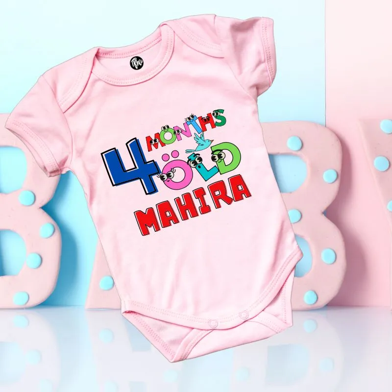 Monthly Birthday Rompers | 0-11 Months | Customized Colorful Birthday Onesie's