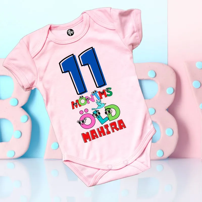 Monthly Birthday Rompers | 0-11 Months | Customized Colorful Birthday Onesie's