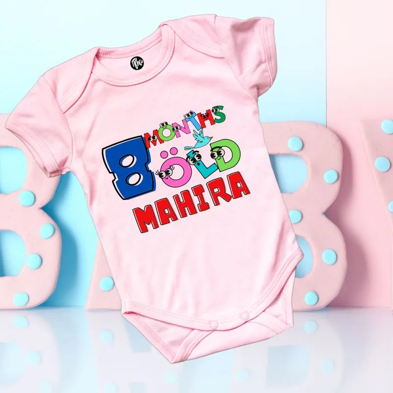 Monthly Birthday Rompers | 0-11 Months | Customized Colorful Birthday Onesie's