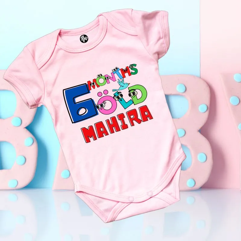 Monthly Birthday Rompers | 0-11 Months | Customized Colorful Birthday Onesie's