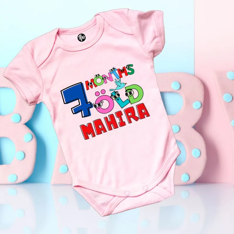 Monthly Birthday Rompers | 0-11 Months | Customized Colorful Birthday Onesie's