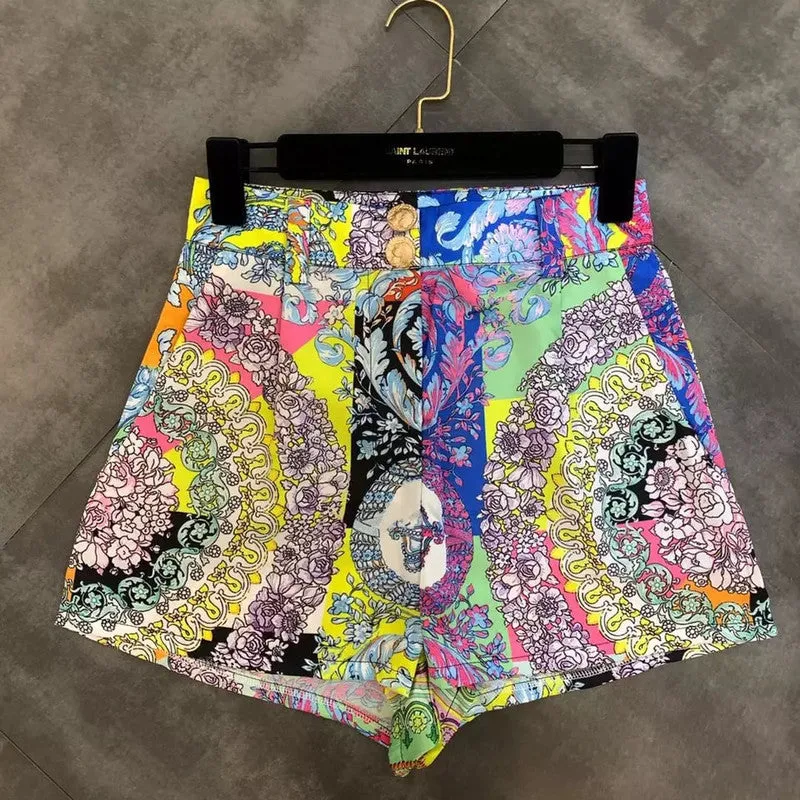 Multicolor Tribal Shorts Set