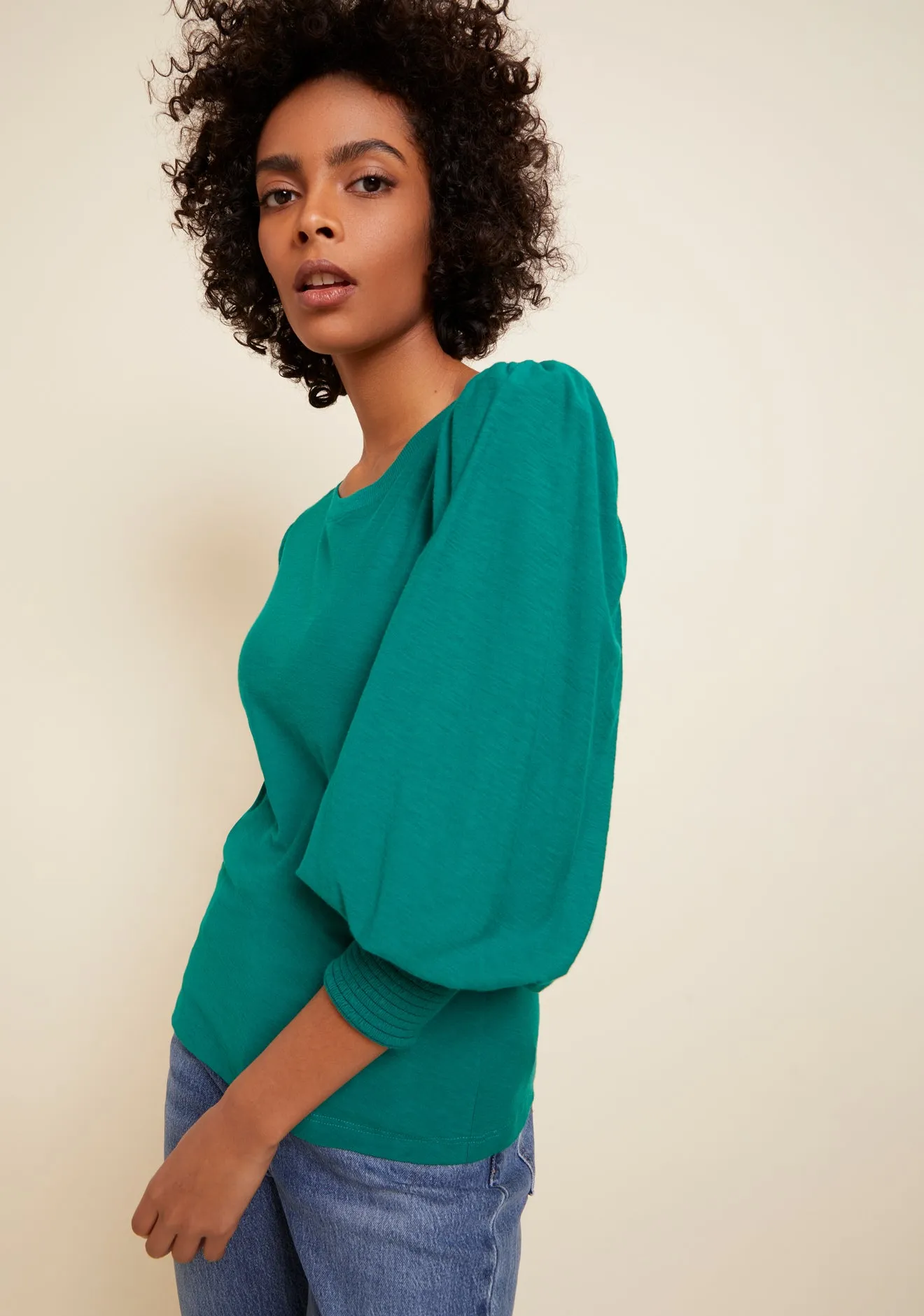 Nation Loren Smocked Peasant Top
