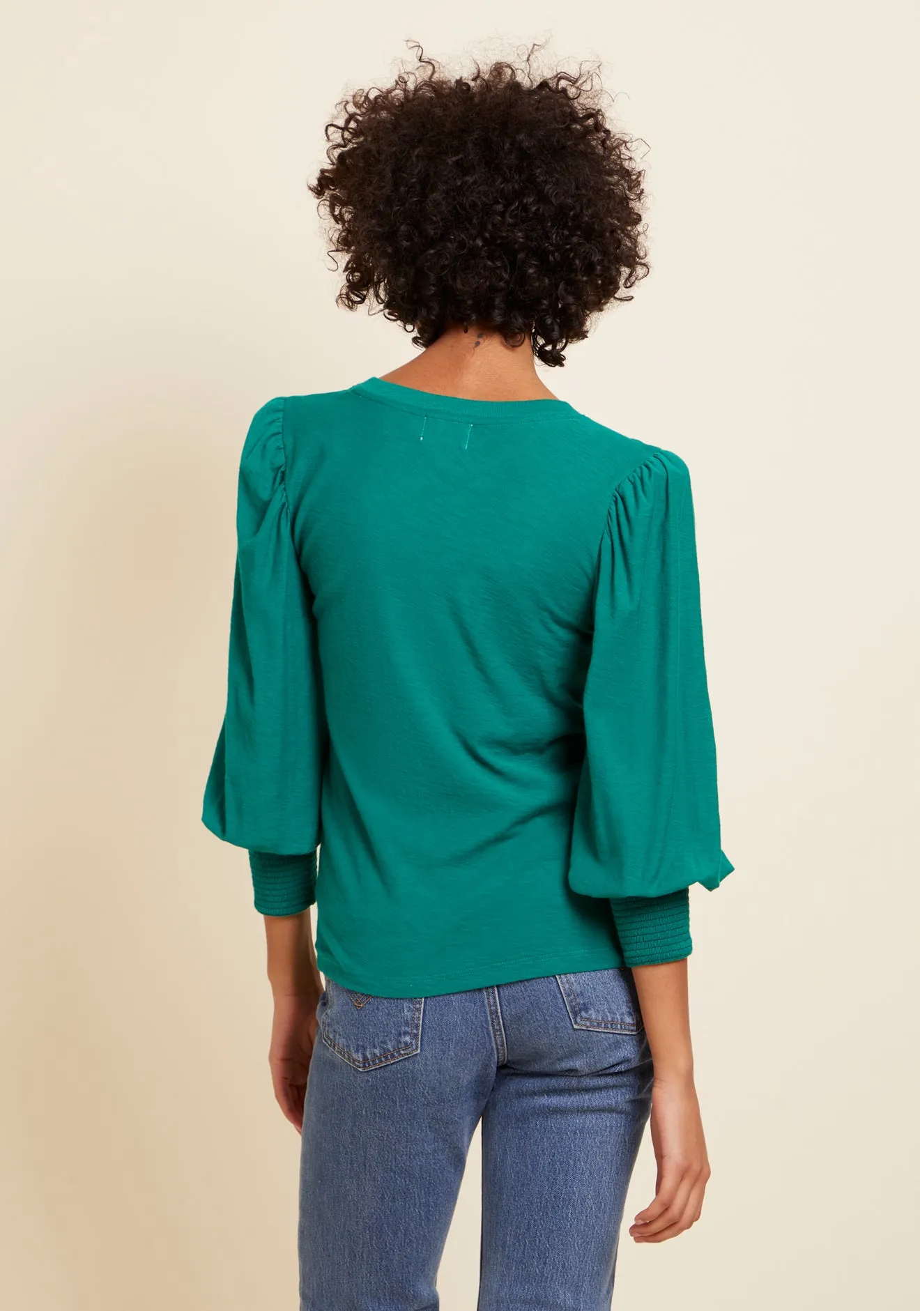 Nation Loren Smocked Peasant Top