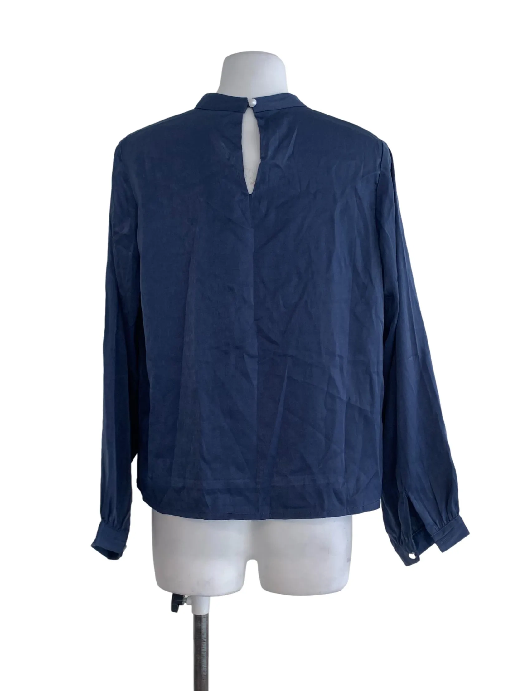 Navy Blue Plain Blouse