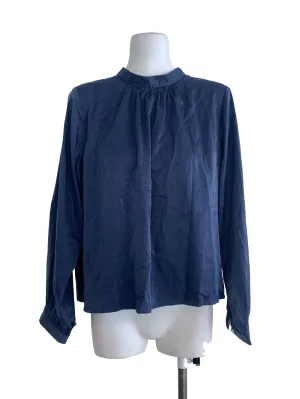 Navy Blue Plain Blouse