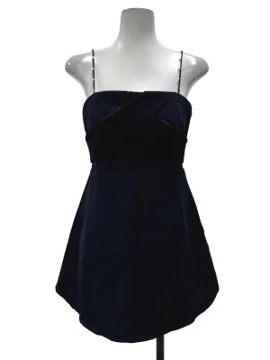 Navy Pearl Straps Romper