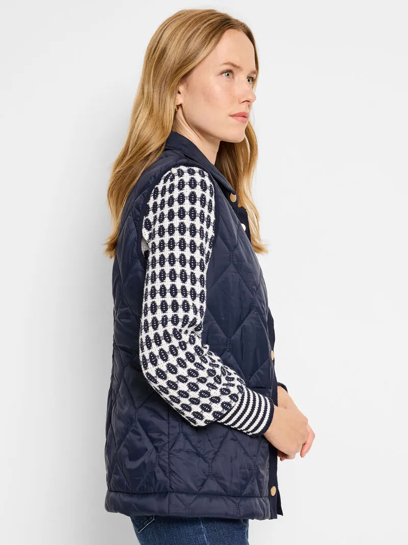 NIC ZOE Knit Trim Puffer Vest