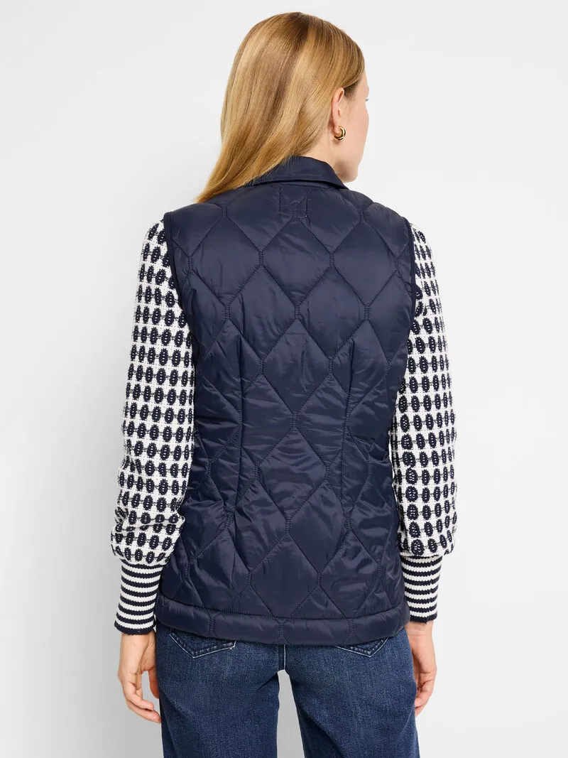 NIC ZOE Knit Trim Puffer Vest