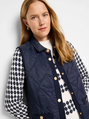 NIC ZOE Knit Trim Puffer Vest