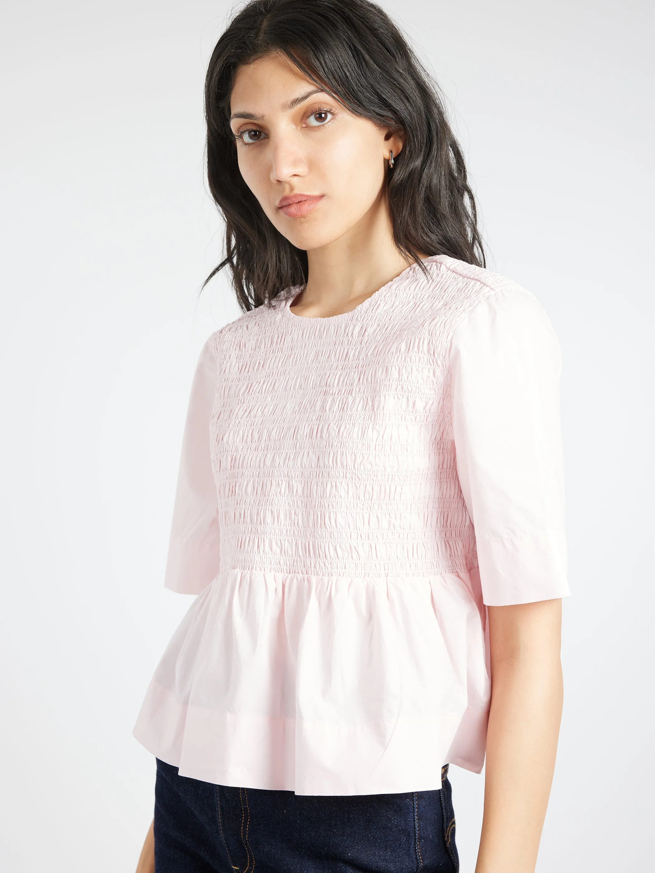 Open Back Smock Blouse