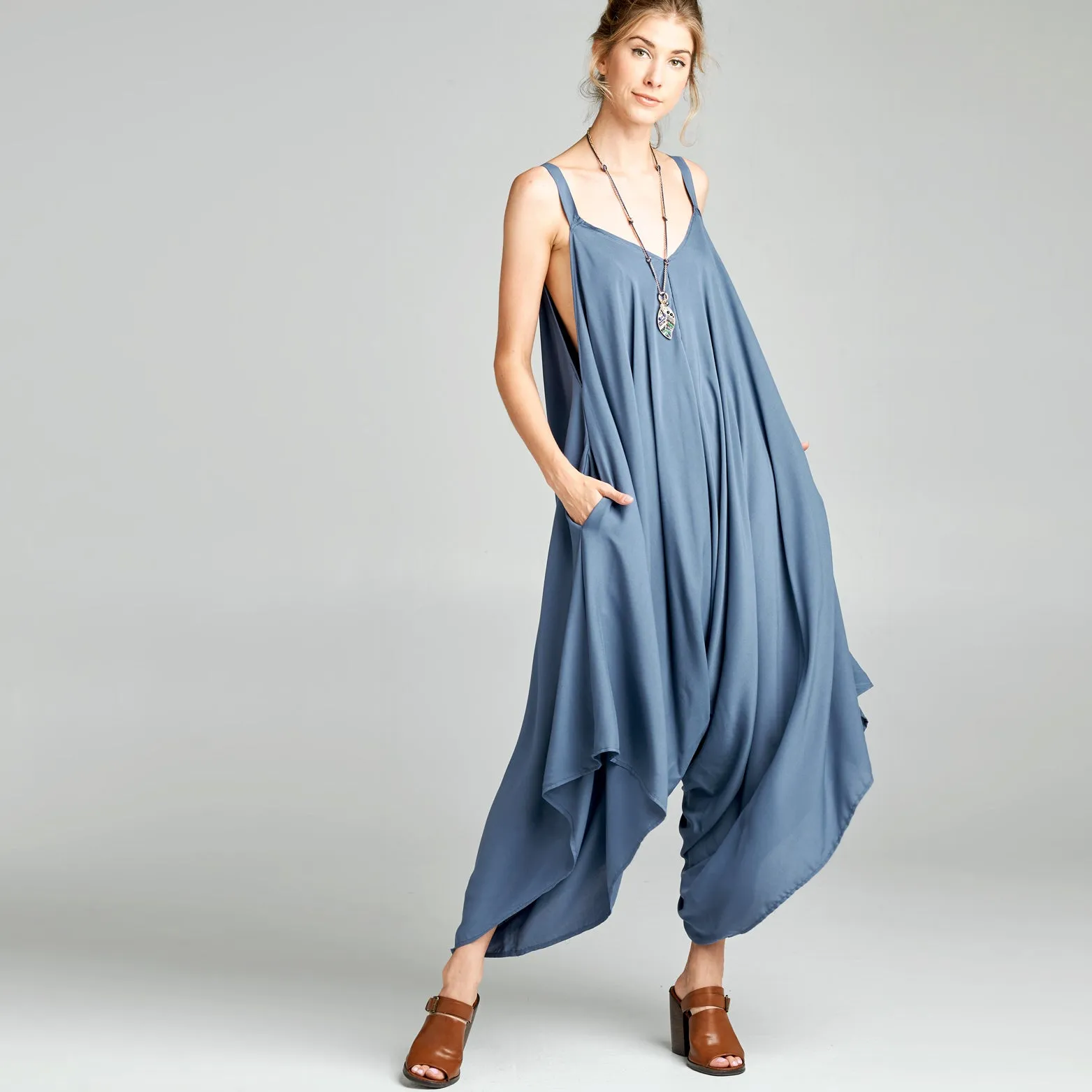 Oversized V-Neck Jumpsuit