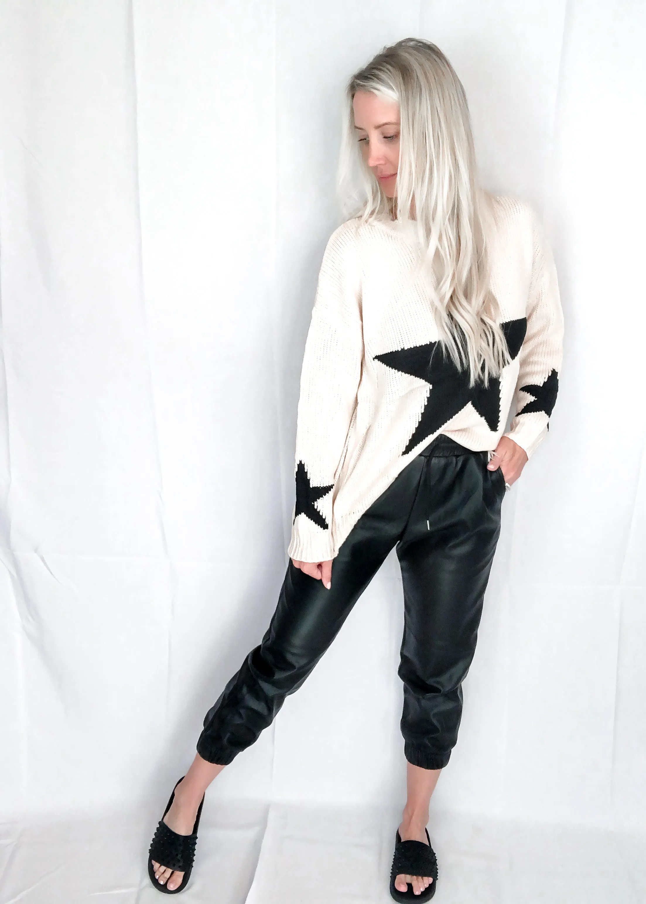 Parker Faux Leather Joggers