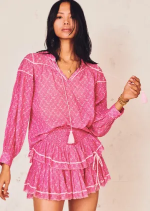 Prairie Peasant Top (Fuchsia Berry)