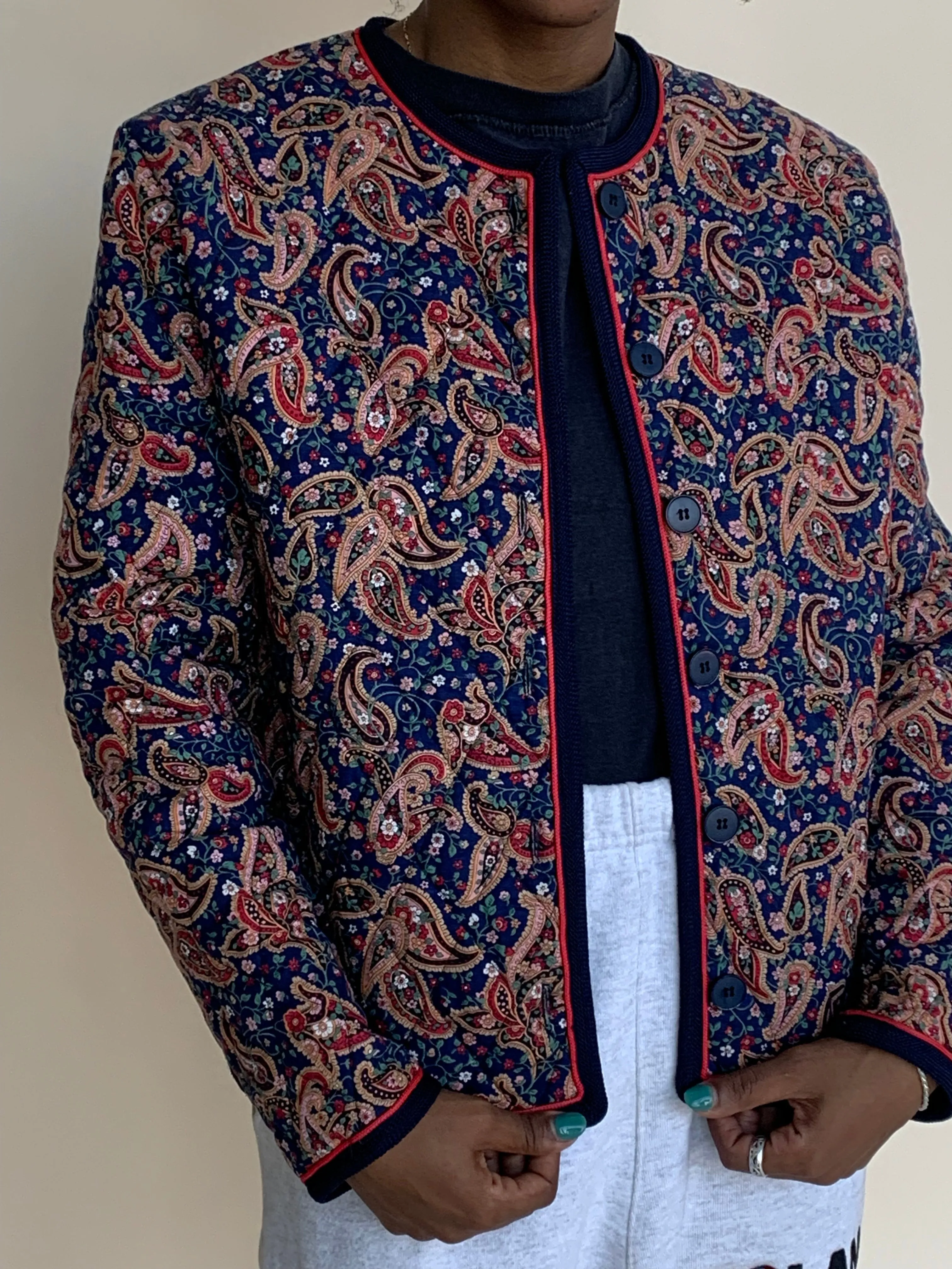 Quilted paisley jacket