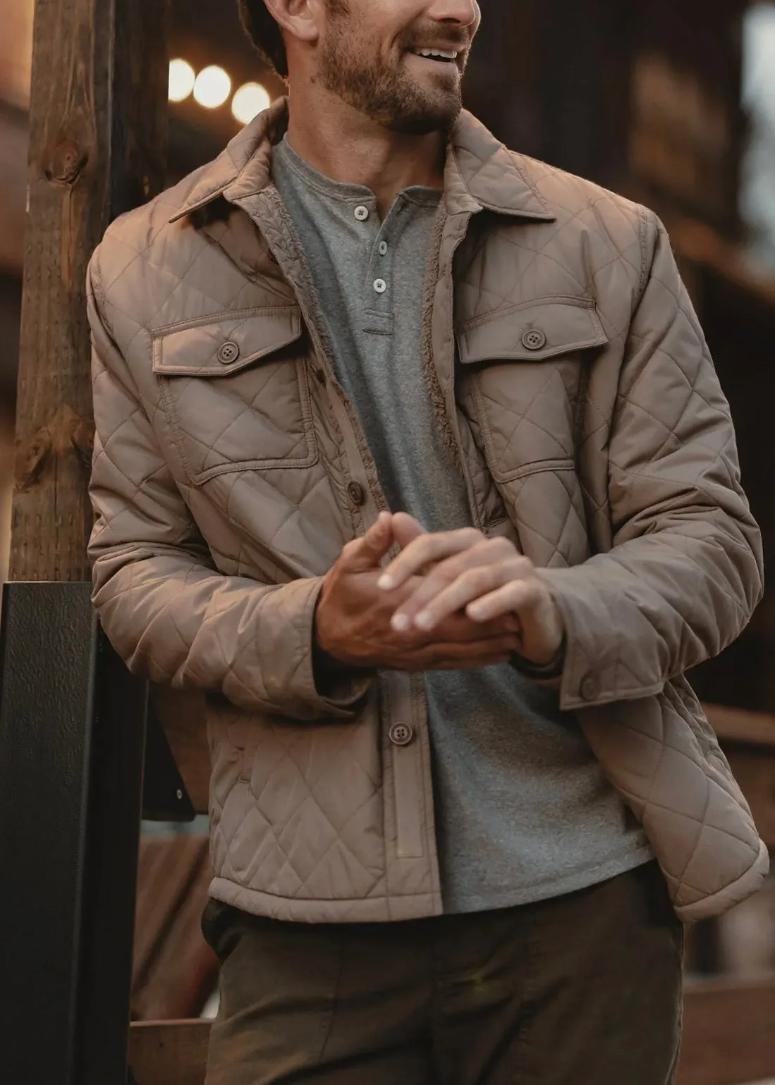 Quilted Sherpa Lined Shacket