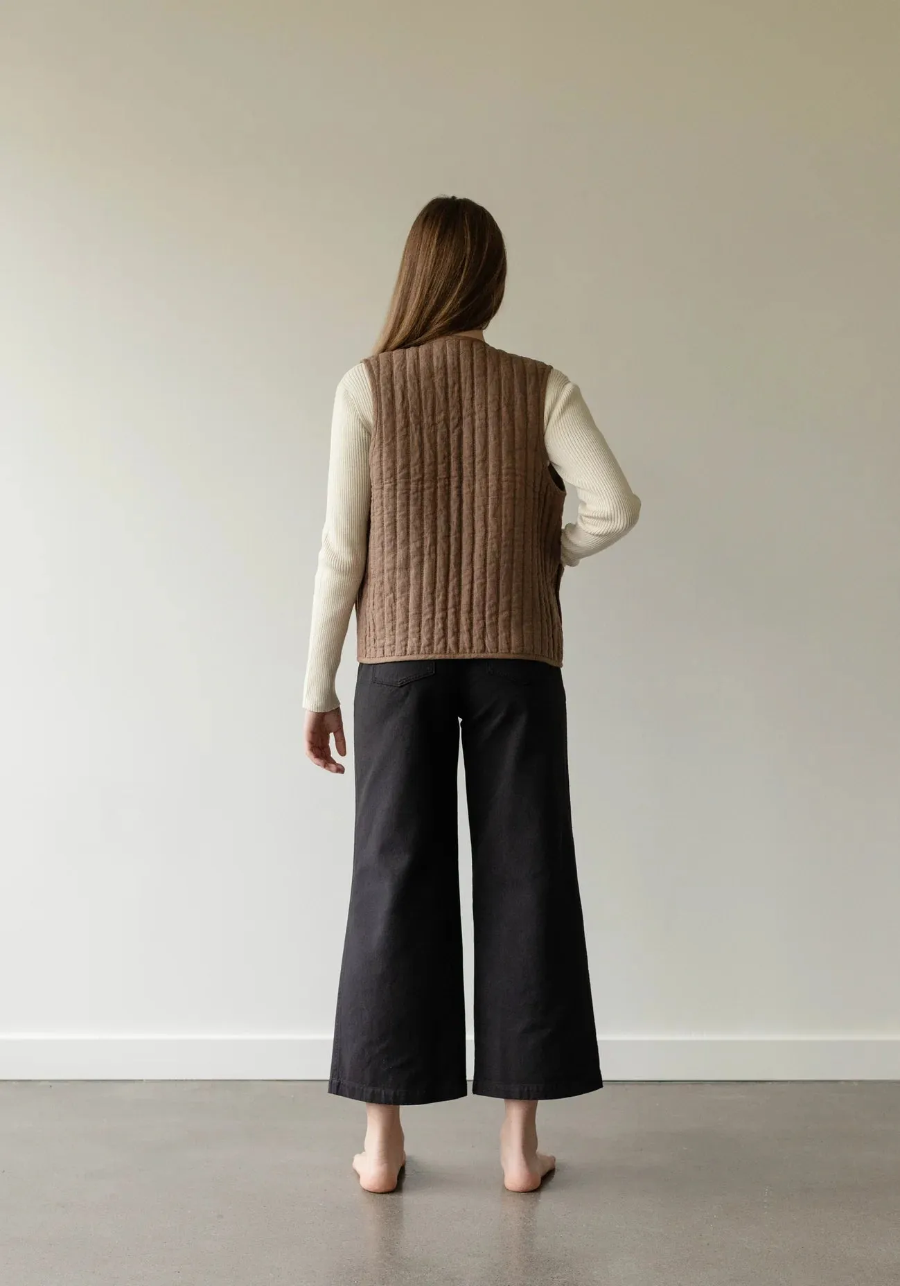 Quilted Vest - Cocoa